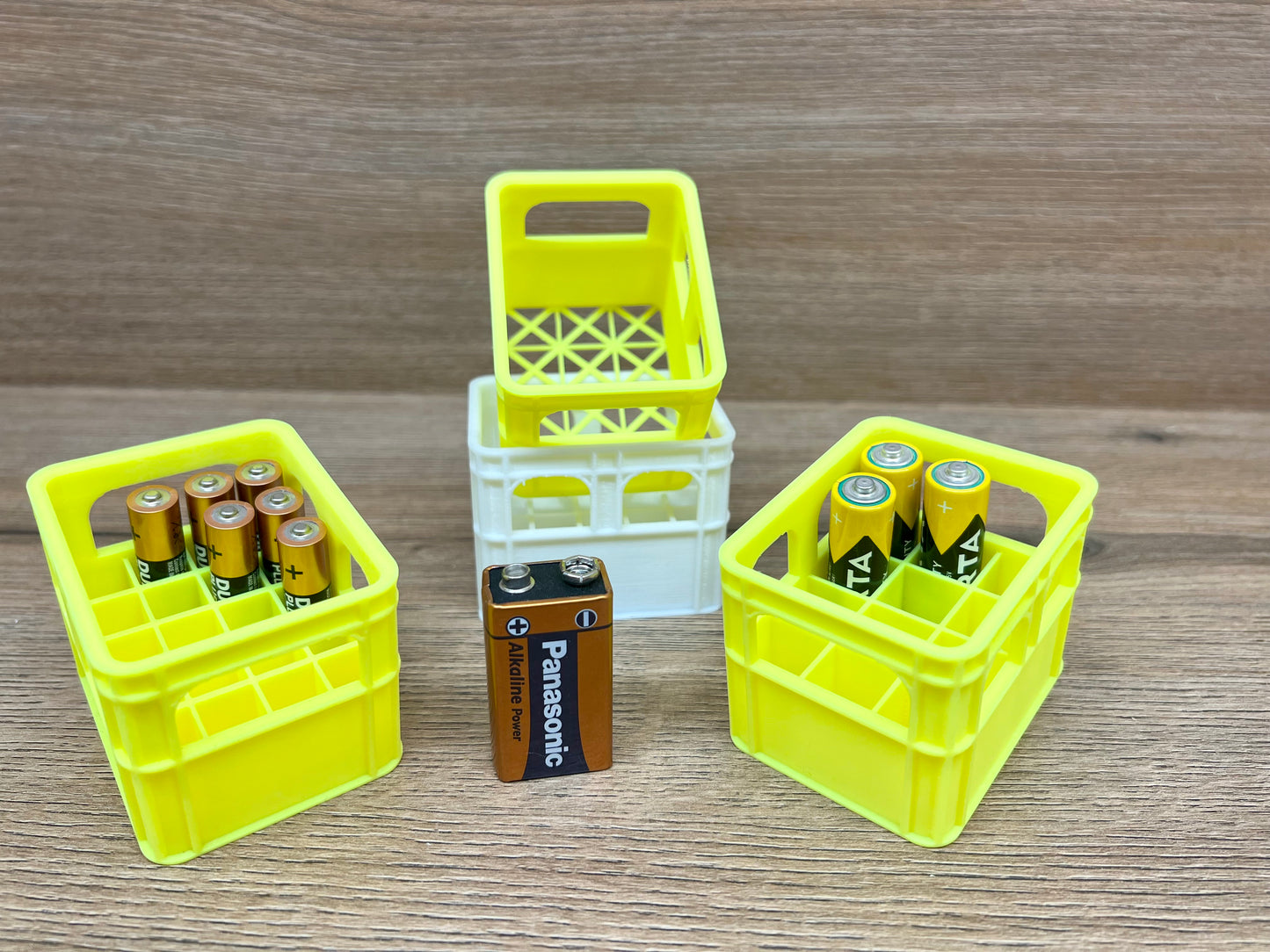 zweifarbig - Bierkasten für Batterien, Bierkiste, Getränkekiste, Batteriekiste