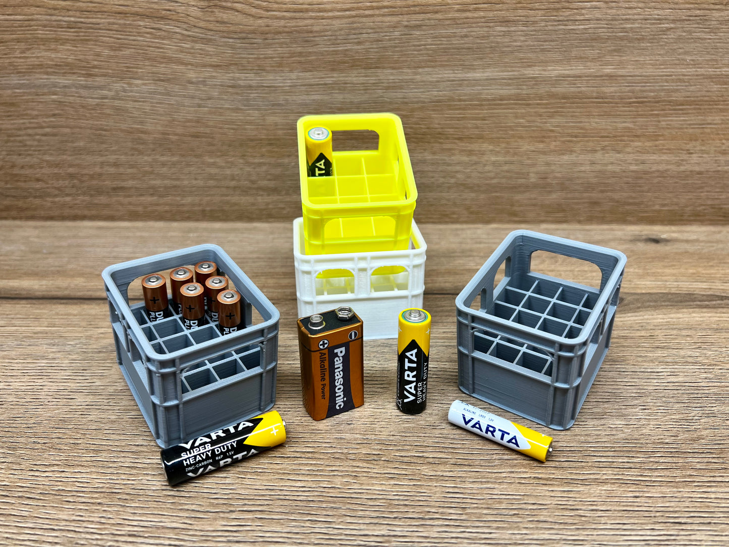 zweifarbig - Bierkasten für Batterien, Bierkiste, Getränkekiste, Batteriekiste