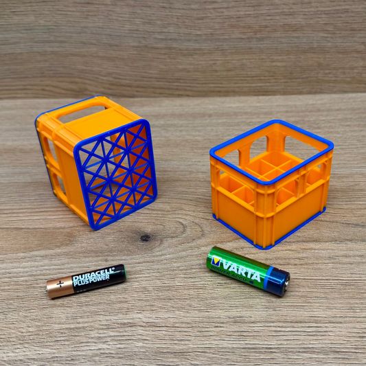 zweifarbig - Bierkasten für Batterien, Bierkiste, Getränkekiste, Batteriekiste